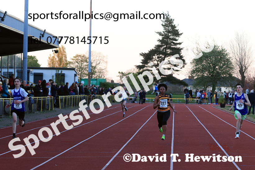 The 150 metres, 2026 NEGP 1, Monkton Stadium. Photo: David T. Hewitson/Sports for All Pics